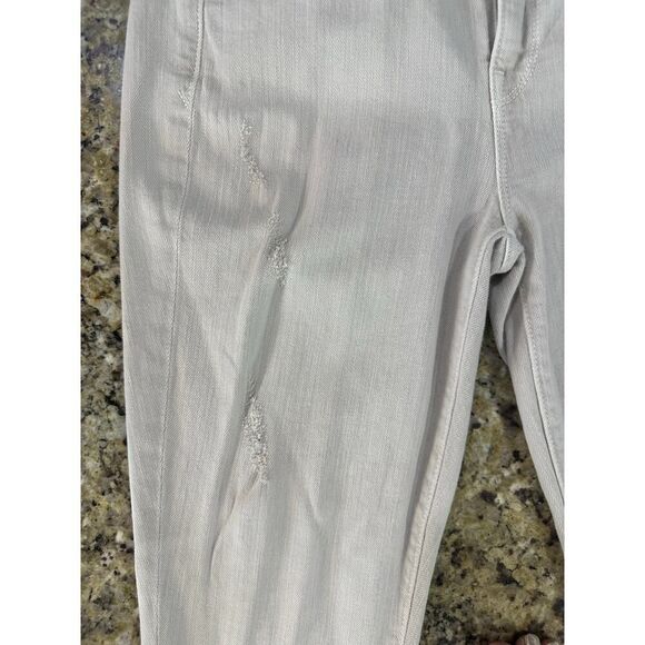 VINCE Dylan Ankle Skinny Destructed Women’s Size 28 X 26 Tan Cream Jeans $313 - Picture 4 of 13